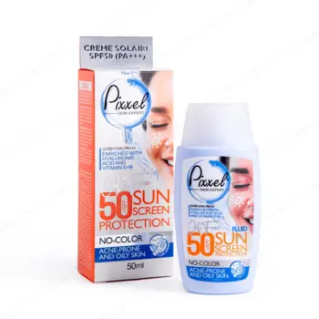 فلوئید ضد آفتاب پیکسل SPF50 مناسب پوست چرب و آکنه‌ای